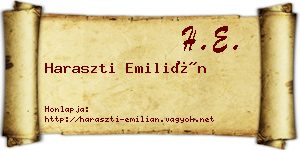 Haraszti Emilián névjegykártya